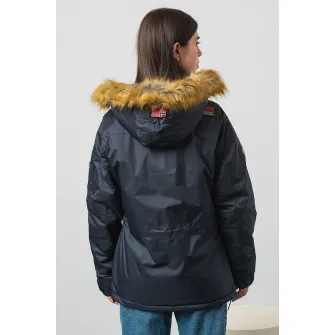 Geographical Norway, Geaca cu gluga fara inchidere Aubergine, Albastru ultramarin, XL