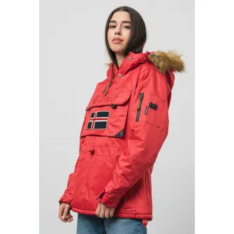Geographical Norway, Geaca cu gluga fara inchidere Aubergine, Rosu, XL