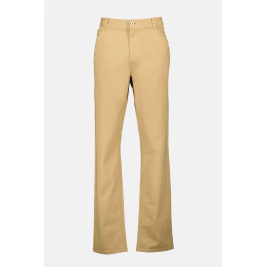 Lacoste, Pantaloni slim fit, Maro camel, 38