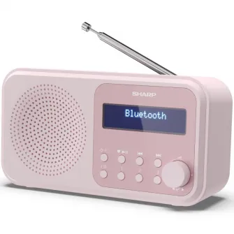 Radio portabil digital Sharp Tokyo, DAB+, FM RDS, Bluetooth, Roz