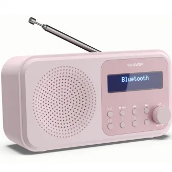 Radio portabil digital Sharp Tokyo, DAB+, FM RDS, Bluetooth, Roz