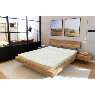 Saltea Ortopedica, Best Sleep, Vitality Bambus 12+2+6, 200x120x20 cm, spuma poliuretanica cu memorie si fibre de cocos, hipoalergenic, antibacterian, husa detasabila cu fibre bambus, fermitate medie