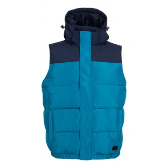 Trespass, Vesta cu gluga, vatelina si model colorblock, Albastru marin, Albastru, S