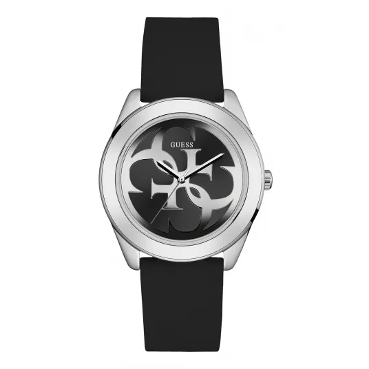 Guess, Ceas analog cu cadran cu monograma, Negru