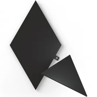 Kit de extindere 3 panouri LED RGBW luminoase modulare inteligente Nanoleaf Shapes Black Triangles