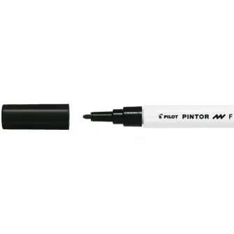 Marker cu vopsea Pilot Pintor, negru, varf fin