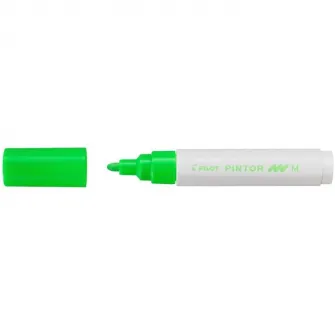 Marker cu vopsea Pilot Pintor, verde neon, varf mediu