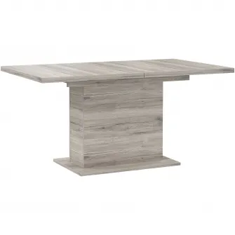 Masa extensibila Forte Allister, dimensiuni 160-200x 76.6x 90 cm, culoare stejar nisipiu