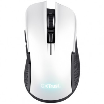 Mouse gaming wireless Trust GXT 923W YBAR, reincarcabil,RGB, 7200 DPI, Alb
