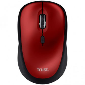 Mouse wireless Trust Yvi+ ECO, silentios, Rosu