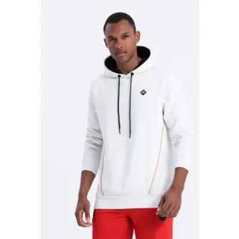 OMBRE, Hanorac cu buzunare cu fermoar, Alb optic, 2XL