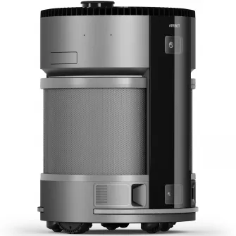 Robot de purificare a aerului Ecovacs AIRBOT Z1, Tehnologie AIVI™ 3D, cartografiere si navigare 3D inteligente cu TrueMapping 2.0, filtru HEPA, Igienizare UV, Camera Starlight 960P HD, Asistent vocal YIKO, design Jacob Jensesn, baterie Li-Ion 5200mAh