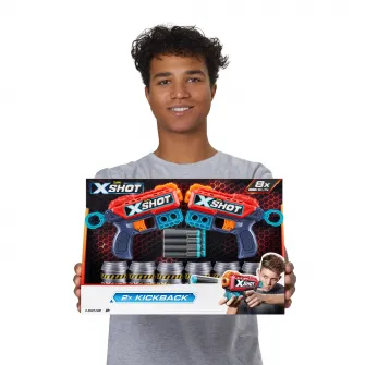 Set 2 blastere X-Shot - Excel Kickback, 8 proiectile