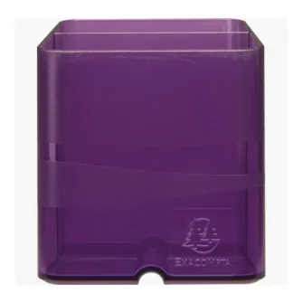 Suport instrumente de scris Exacompta PEN-CUBE ChromaLine, 2 compartimente, Plastic, 74x74x93 mm, Mov Translucent