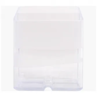 Suport instrumente de scris Exacompta PEN-CUBE Office, 2 compartimente, Plastic, 74x74x93 mm, Transparent