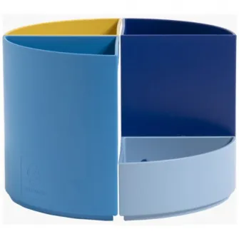Suport modular instrumente de scris Exacompta BeeBlue, 4 compartimente repozitionabile, Plastic, Certificat Blue-Angel, Multicolor