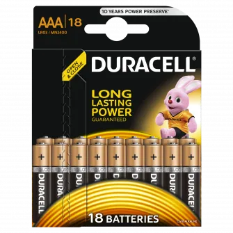 Baterii Duracell Basic AAA, 18 buc