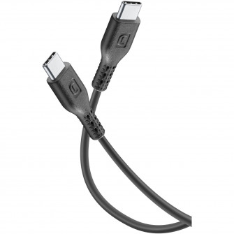 Cablu Date Cellularline, Power USB-C to USB-C 120cm, Negru