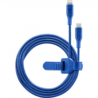 Cablu Date Cellularline, Strap USB-C la Lightning 120cm, Albastru