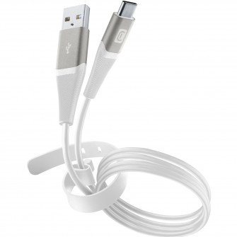 Cablu Date Cellularline, USB-C 120cm, Alb