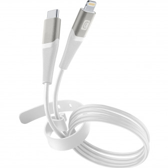 Cablu Date Cellularline, USB-C to Lightning 120cm, Alb