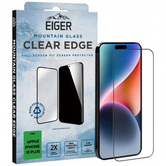 Folie de protectie Eiger Sticla 3D Mountain Glass Clear pentru iPhone 15 Plus