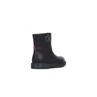 Geox, Ghete de piele ecologica Eclair, Negru, 31 EU