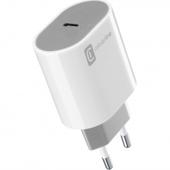 Incarcator retea Cellularline StyleColor 1XUSB-C 20W, Alb