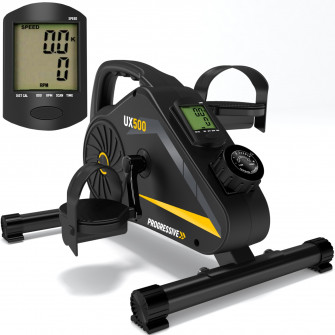 Mini bicicleta fitness PROGRESSIVE UX500, pentru exerctii, recuperare, rezistenta magnetica, greutate volanta :1.5 kg, greutatea maxima 110 kg, rezistenta 8 nivele, afisaj LCD