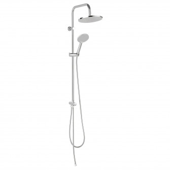 Set bara dus Ferro, cu suport culisant, dus fix 225mm, para dus mobila 120mm, 1 functie, furtun dus 150 cm, Crom