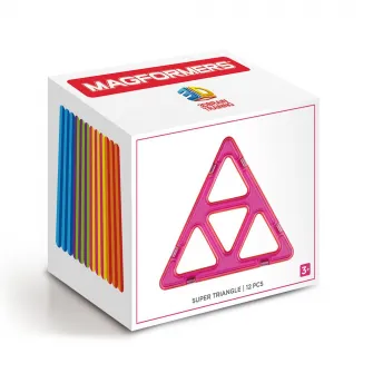 Set de constructie magnetic Magformers - Super Triangle, 12 piese