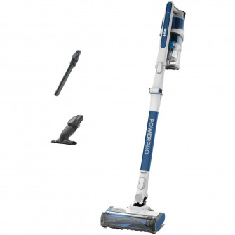 Aspirator vertical fara fir 2in1 Shark PowerPro IZ380EU, 0.7l, 21.6V, autonomie max 50 min, FloorDetect, Anti-Hair Wrap, Anti-Allergen Complete Seal, albastru-alb