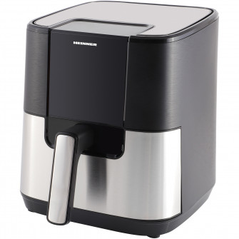 Friteuza cu aer cald Heinner HealthyEra 15 HAF-H6BKS1500, 1500W, capacitate: 5.5L, display digital, control touch, 8 programe, negru/silver