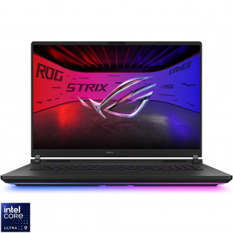 Laptop Gaming ASUS ROG Strix SCAR 18 G835LW cu procesor Intel® Core™ Ultra 9 275HX pana la 5.4GHz, 18'', 2.5K WQXGA, Mini LED, 240Hz, G-Sync, 64GB DDR5, 2TB + 2TB SSD, NVIDIA® GeForce RTX™ 5080 16GB GDDR7, No OS, Off Black