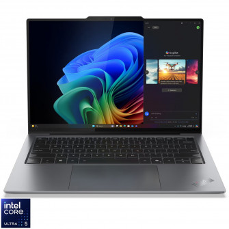Laptop Lenovo ThinkPad X9-14 Gen 1 cu procesor Intel® Core™ Ultra 5 228V pana la 4.5GHz, 14'' WUXGA, OLED, 32GB LPDDR5x RAM, 512GB SSD, Intel® Arc™ Graphics, Windows® 11 Pro, Grey, 3y on-site Premium Care