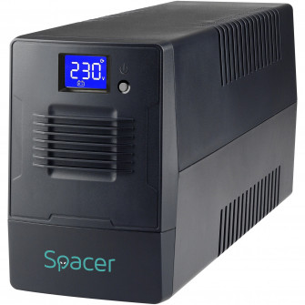 UPS Spacer Line Int. cu management SPUP-2000D-LIT01, 2000VA/1200W, AVR, LCD, 4 prize Schuko