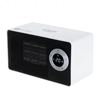 Aeroterma Ceramica, Adler, AD7746, Portabil, Cu 2 Trepte De Caldura, Termostat Reglabil Si Sistem De Protectie La Supraincalzire, 700 W, 1000 W, Alb/Negru