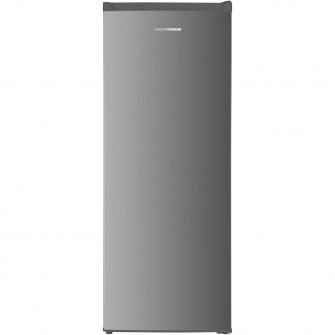Congelator Heinner HFF-HM168XE++, 168 l, Control electronic, Afisaj cu indicatoare LED, 5 compartimente, Usa reversibila, Clasa E, H 142.6 cm, Argintiu