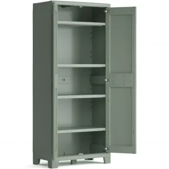 Dulap 4 rafturi Keter Planet Tall 250142, 30 kg/raft, certificat TUV GS, 80 x 44 x 182 cm dimensiune, verde