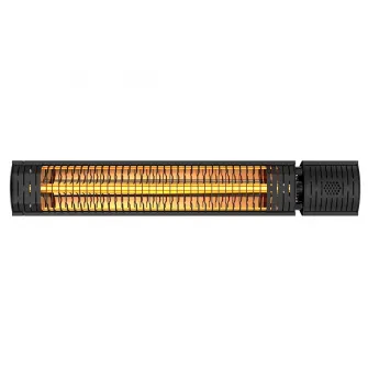 Incalzitor electric cu infrarosu de perete Heinner, putere maxim 2000 W, lampa aurie, doua trepte de putere 1000/2000 W, telecomanda
