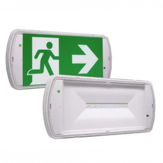 Indicator iesire de urgenta Eaton SafeLite SL2MNM65D3C3A, cu autonomie de 3 ore, 100lm, IP65, verde