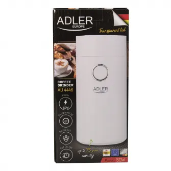 Rasnita de cafea Adler AD 4446, 75 g, putere 150 W, alb, 00457