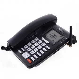 Telefon fix Maxcom Comfort MM28DHS cu SIM, Black