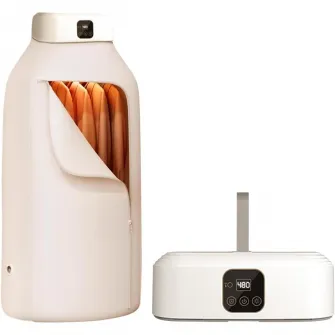 Uscator de rufe electric Seilylanka Mini, 600W, 10kg, sterilizare UV, timer 1-4 ore, alb, dimensiuni 14.3x21.5x22.1cm