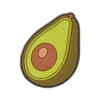 Crocs, Talisman avocado, pentru saboti Jibbitz, Verde, Maro