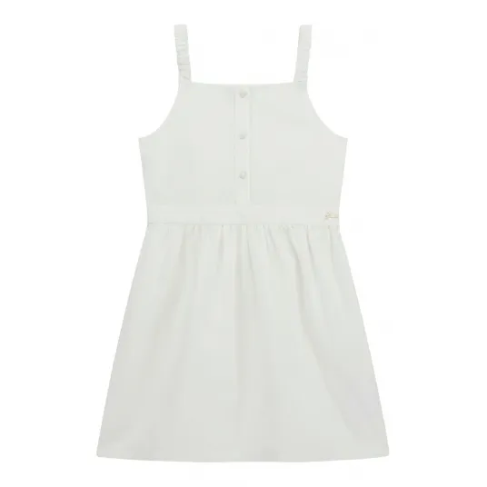 Guess Kids, Rochie din amestec de in cu croiala in A, Bej, 152-158 CM