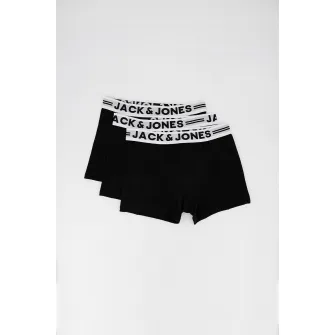 Jack & Jones, Set de boxeri cu banda logo Sense - 3 perechi, Negru, 164 CM