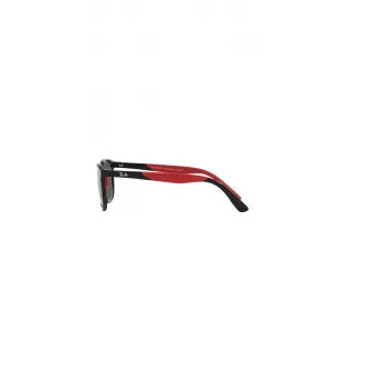 Ray-Ban, Ochelari de soare patrati cu lentile uni, Rosu, Negru, 49-16-130