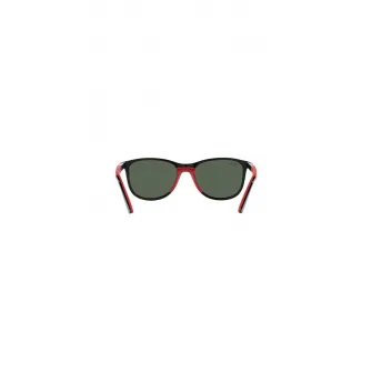 Ray-Ban, Ochelari de soare patrati cu lentile uni, Rosu, Negru, 49-16-130