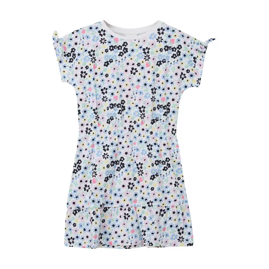 s.Oliver, Rochie cu imprimeu si maneci scurte, Multicolor, 98 CM